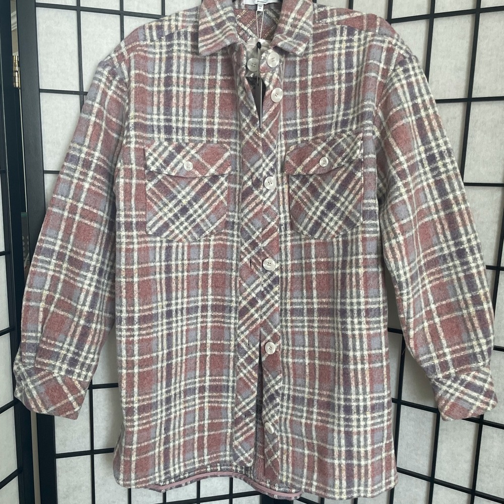 L’Academie Plaid Shacket-Size XS